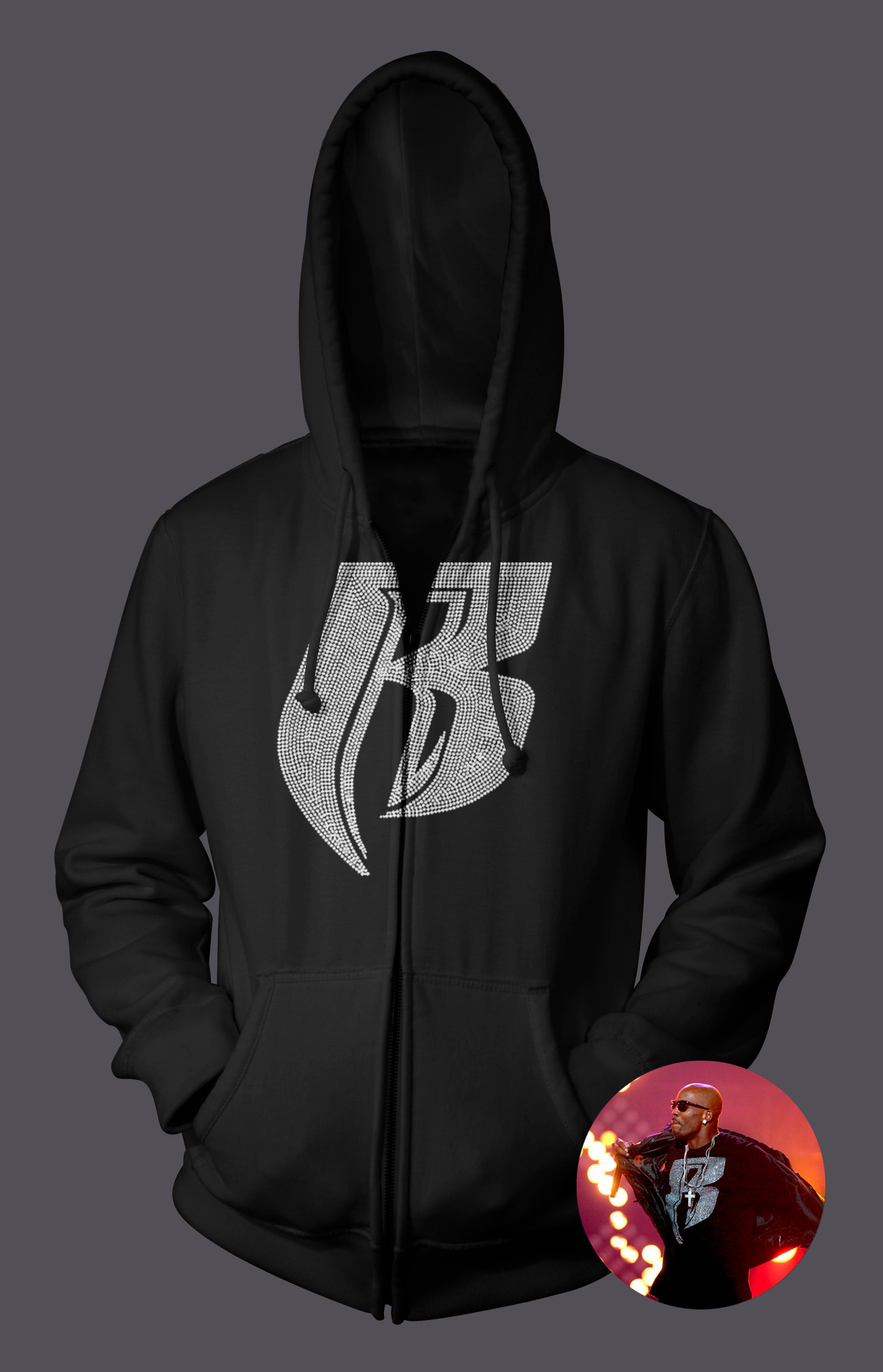 Ruff Ryders DMX Blinged out Hoodie