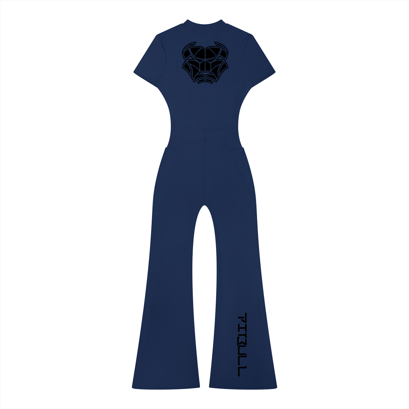 Pitbull Women’s Tight Flared Leg Quarter-Zip Jumpsuit