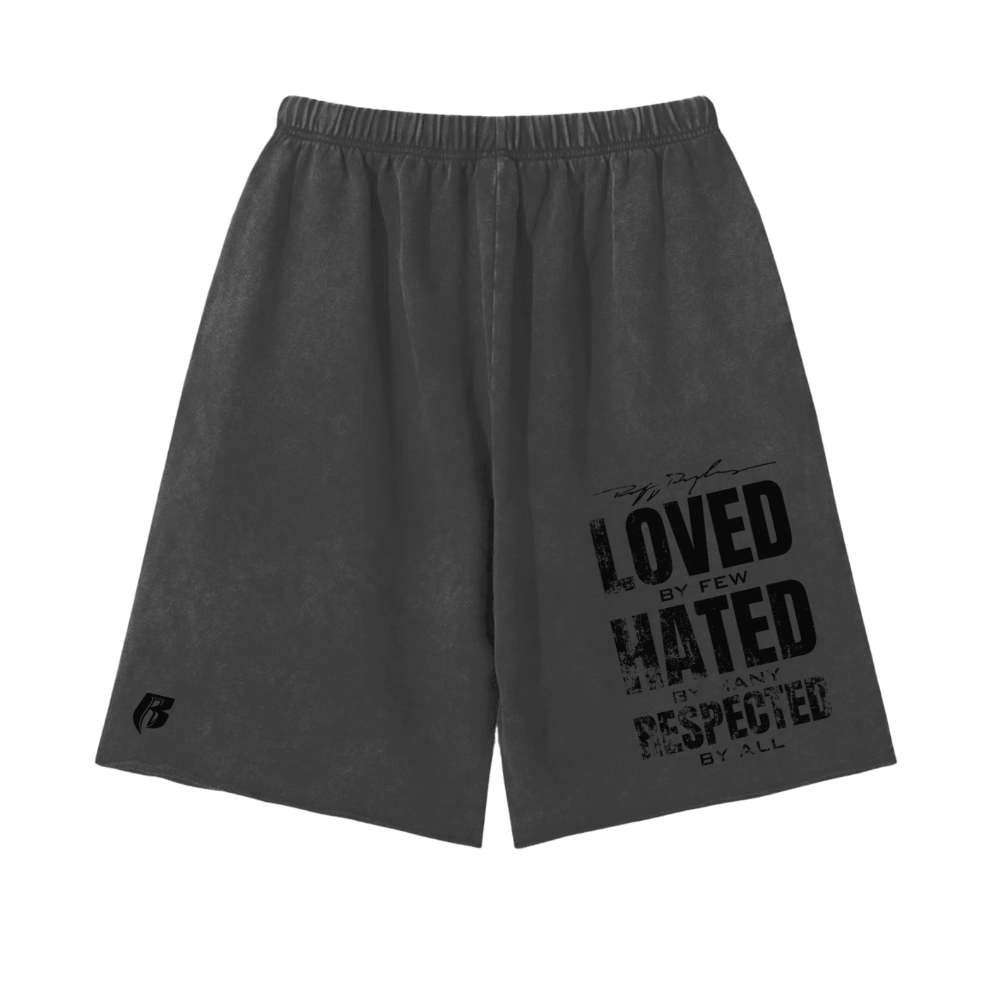 Grunge Snow Washed Raw Hem Shorts