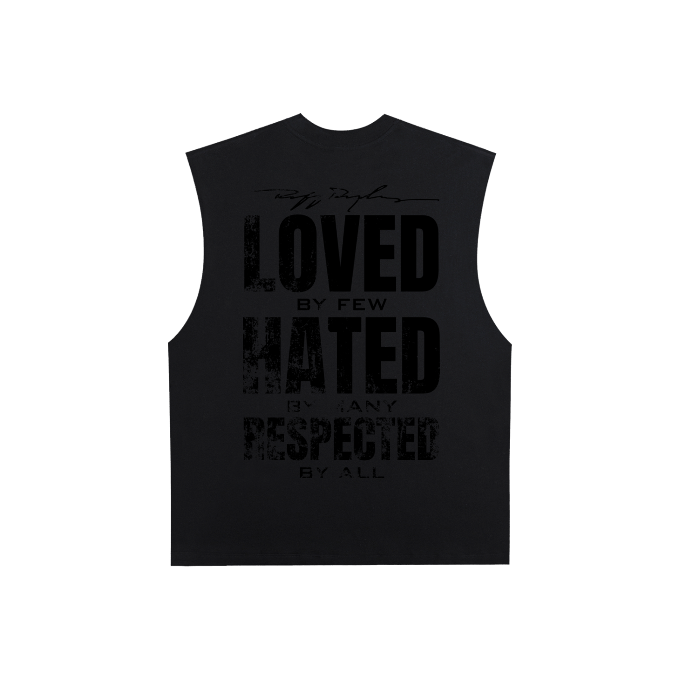 RR Grunge Raw Edge Cotton Tank Top