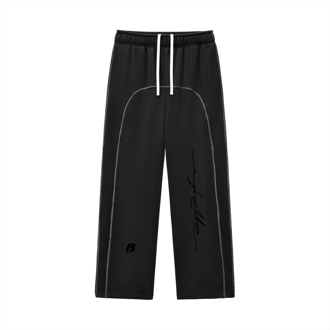 RR Modern Contrast-Stitched Fleece Sweatpants
