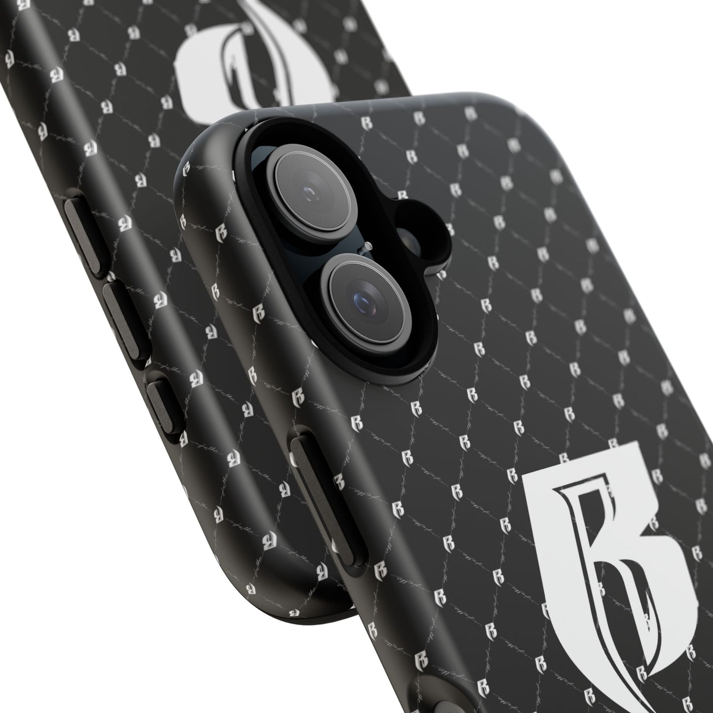 Black RR Patterned Tough Case – Monogram 'R' Protective Phone Case