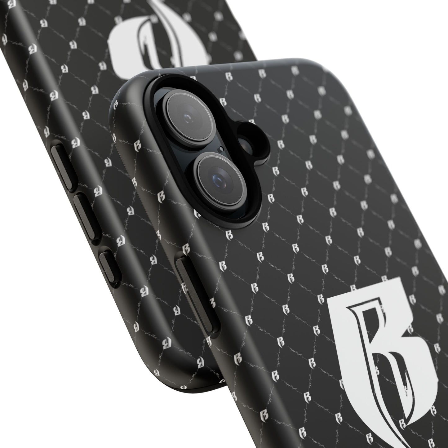 Black RR Patterned Tough Case – Monogram 'R' Protective Phone Case