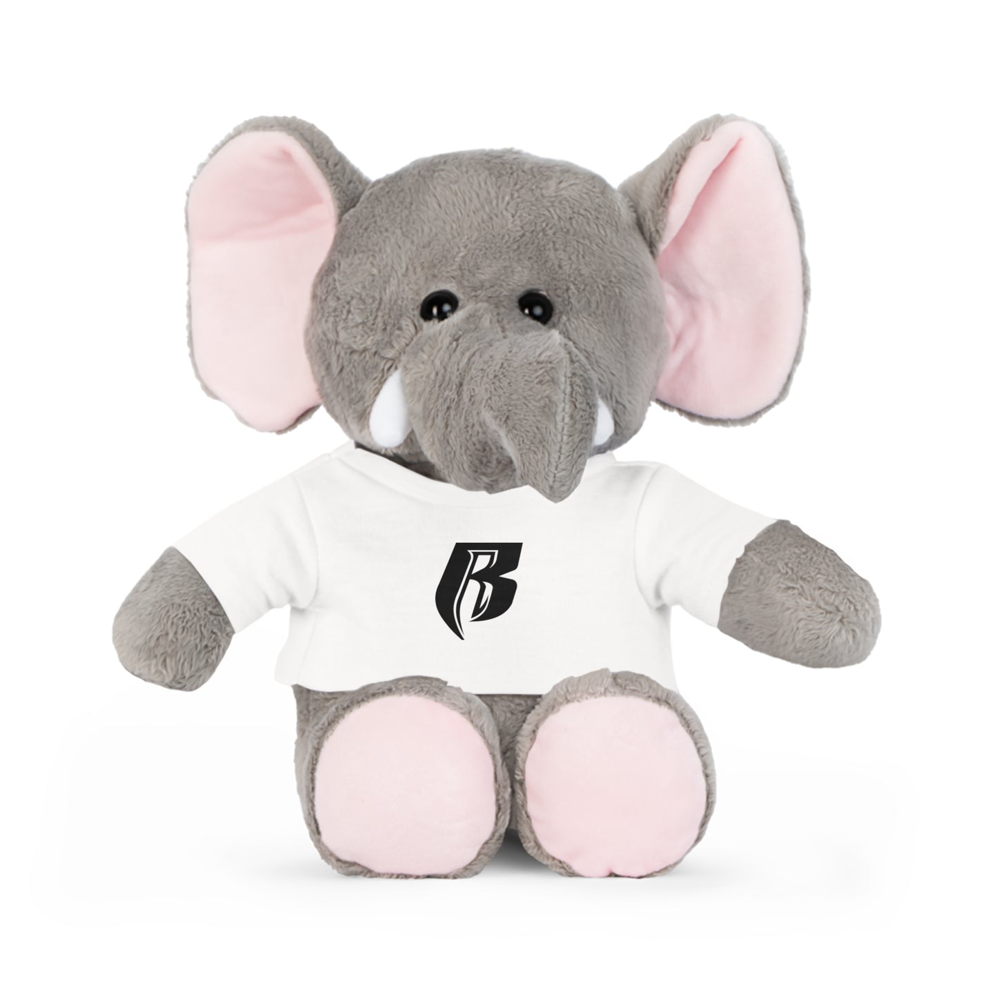 Embroidered 'R' Logo Teddy Bear Plush with White T‑Shirt