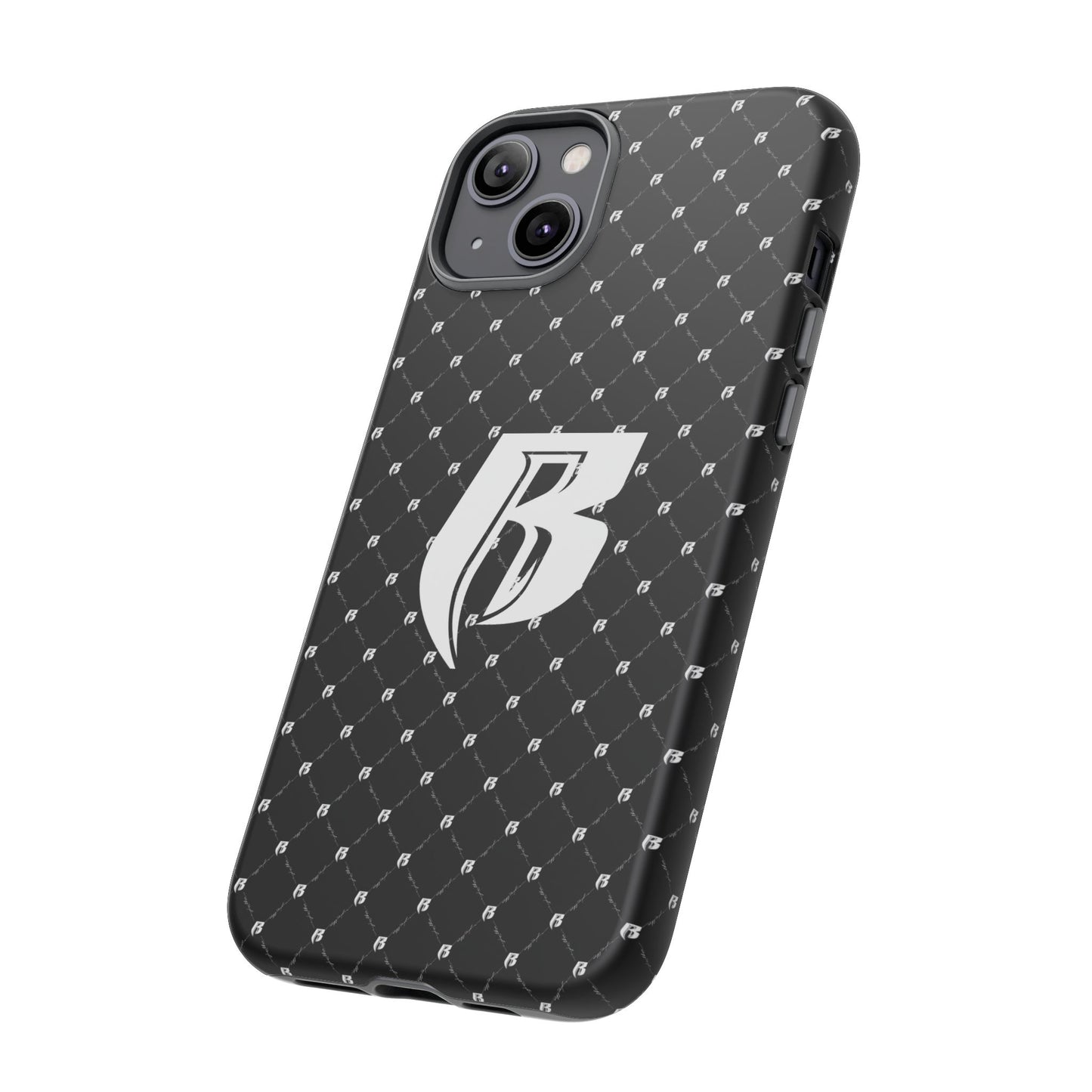 Black RR Patterned Tough Case – Monogram 'R' Protective Phone Case