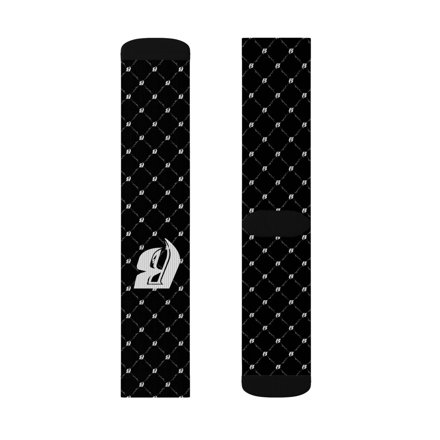 Black Patterned RR Socks