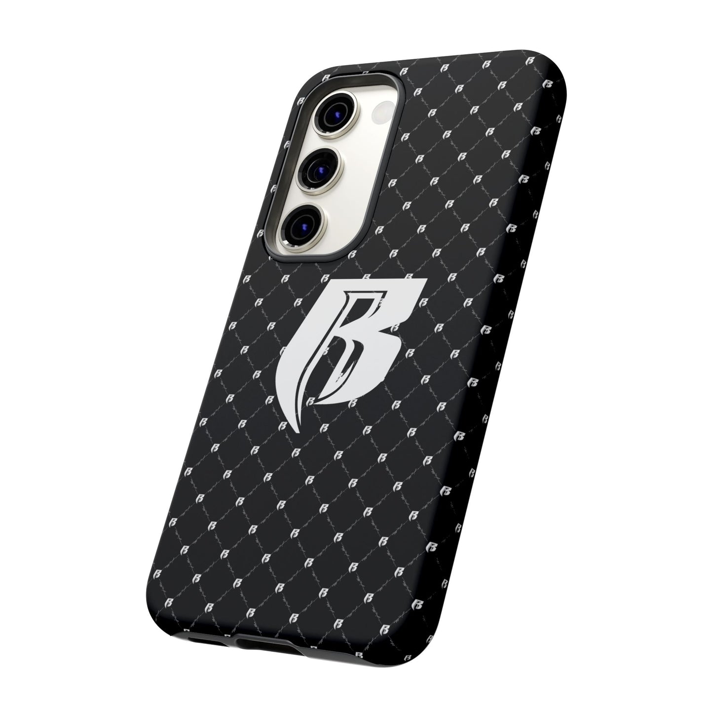 Black RR Patterned Tough Case – Monogram 'R' Protective Phone Case