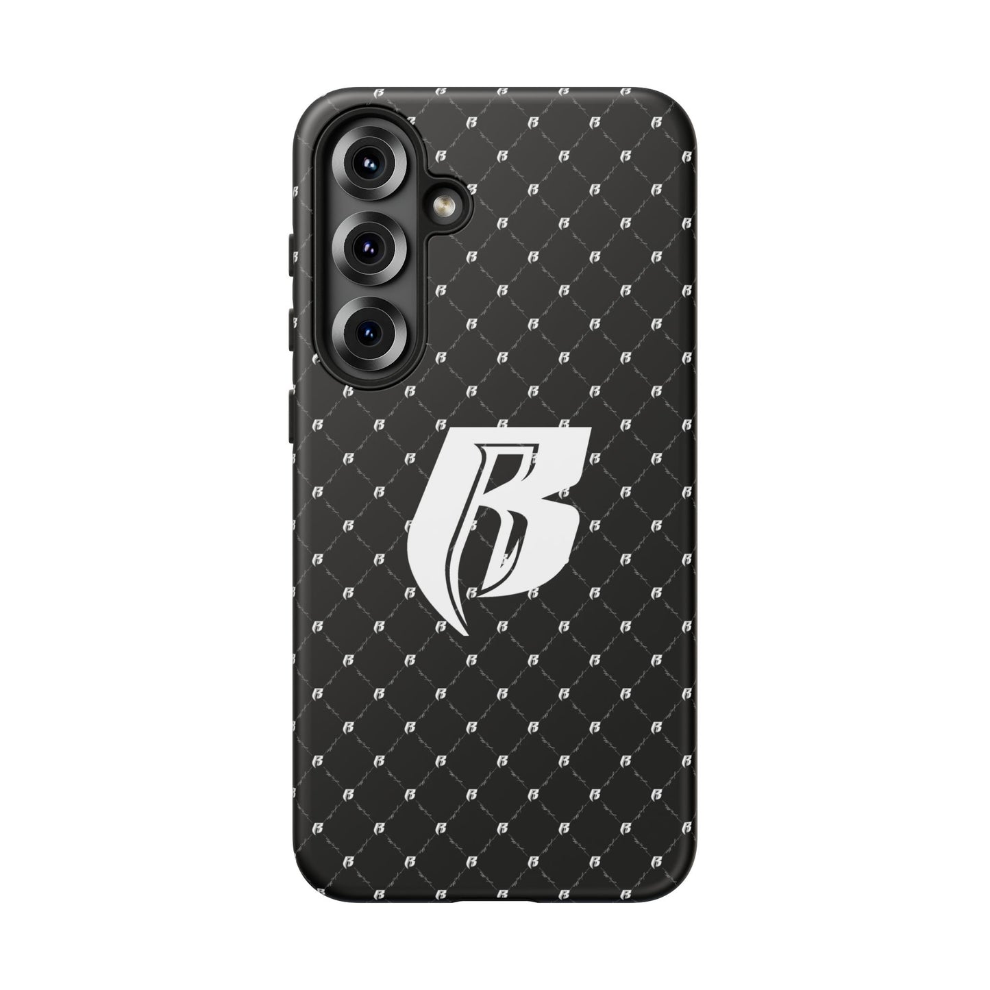 Black RR Patterned Tough Case – Monogram 'R' Protective Phone Case