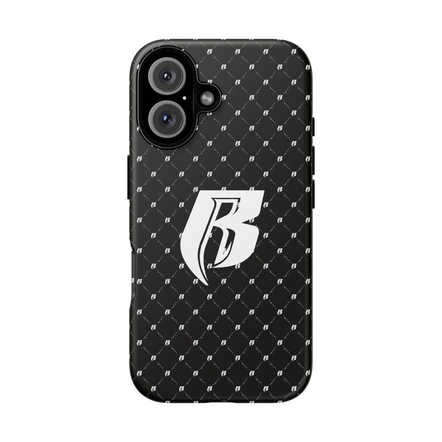 Black RR Patterned Tough Case – Monogram 'R' Protective Phone Case