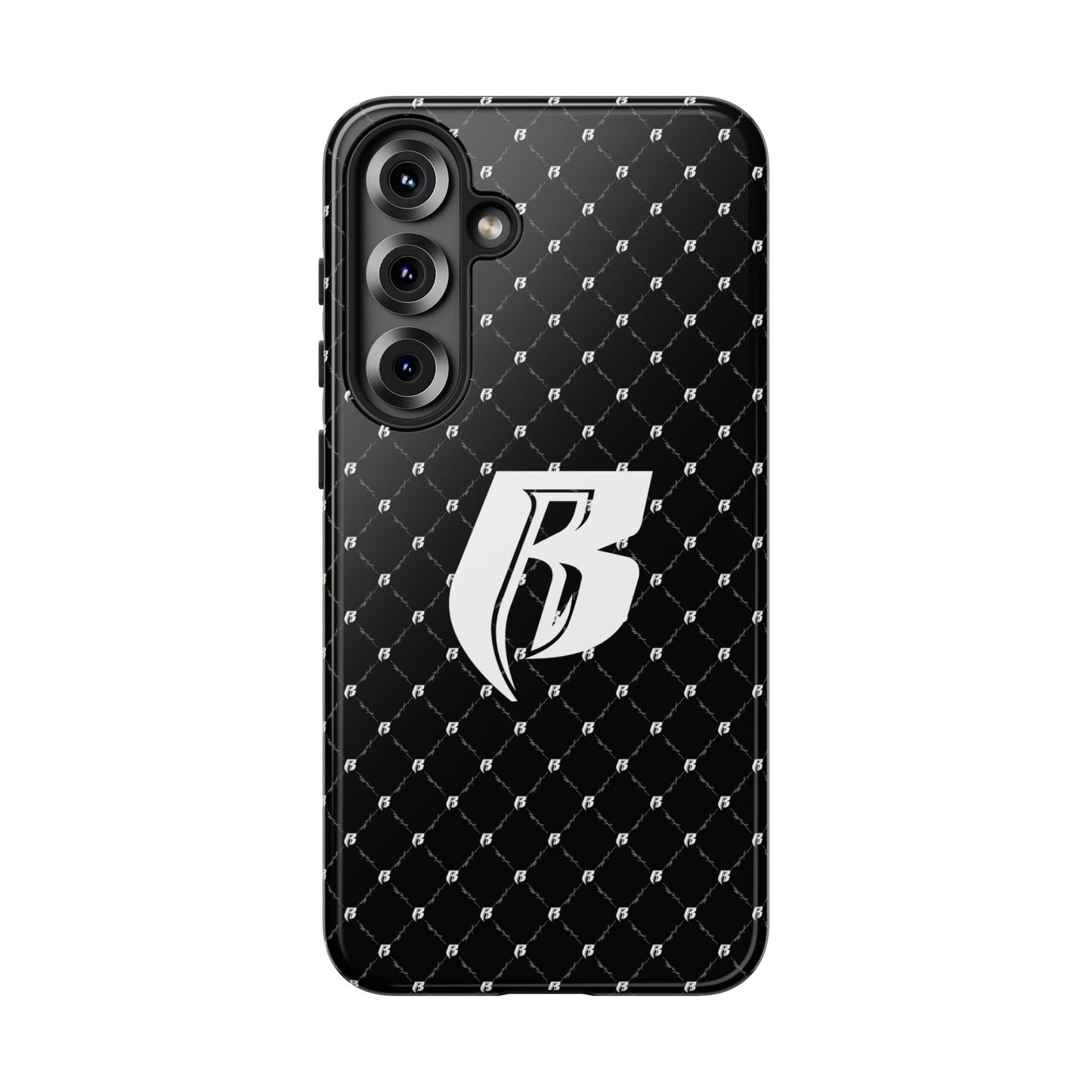Black RR Patterned Tough Case – Monogram 'R' Protective Phone Case