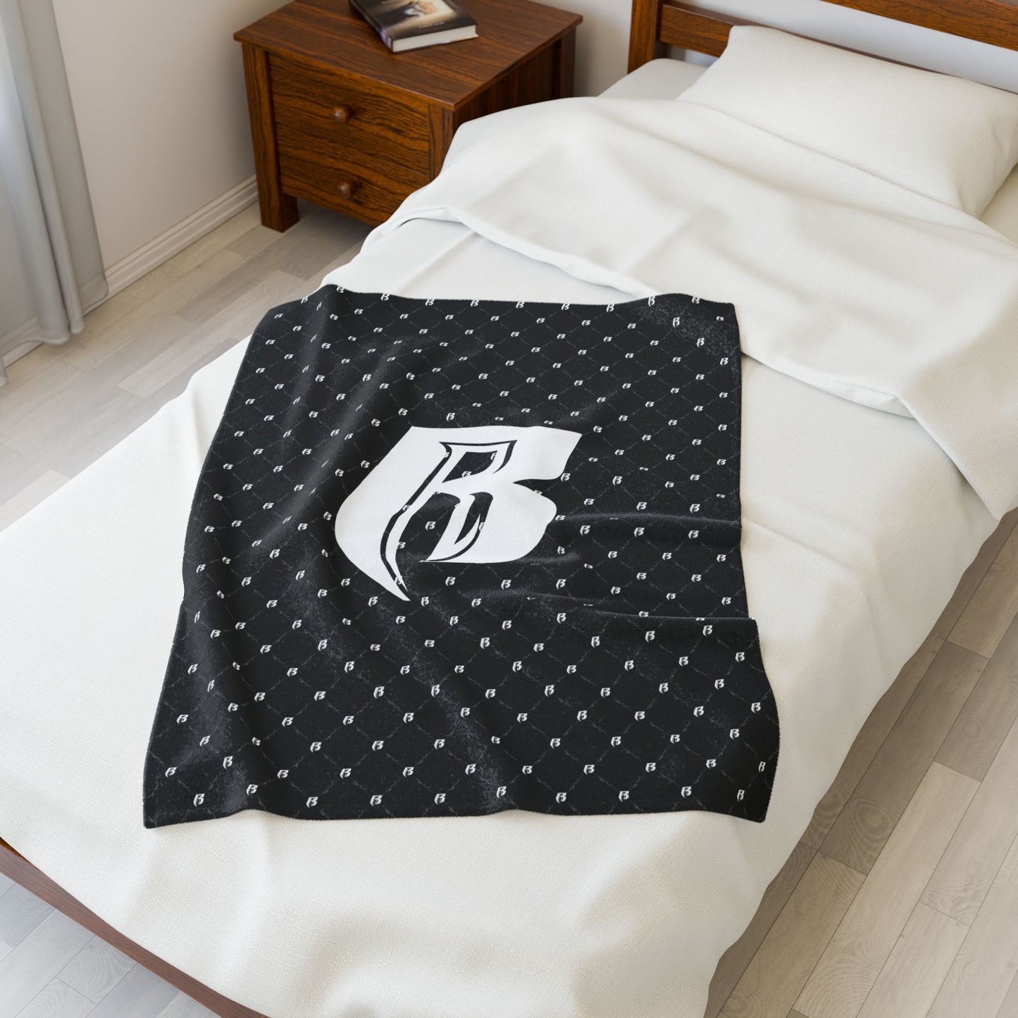 Blk Ruff Ryders Chainlink Plush Blanket
