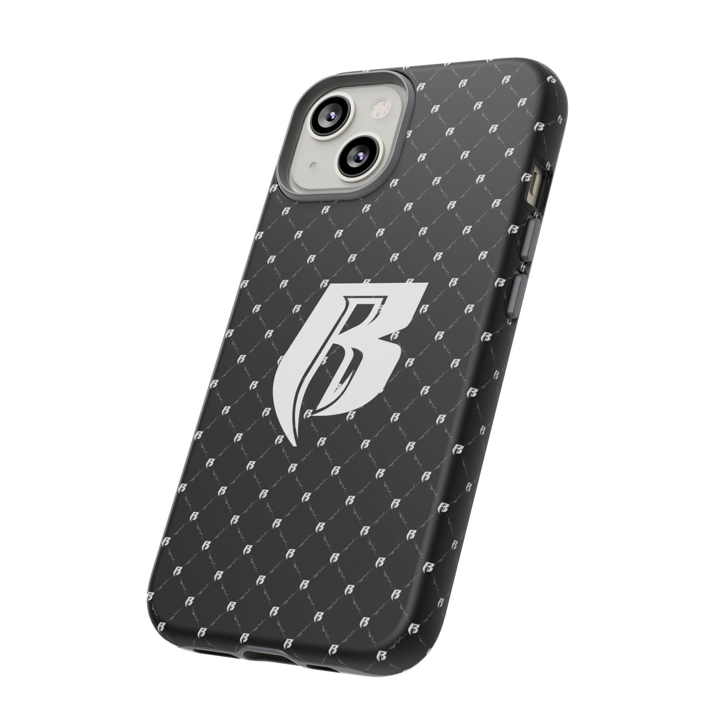 Black RR Patterned Tough Case – Monogram 'R' Protective Phone Case