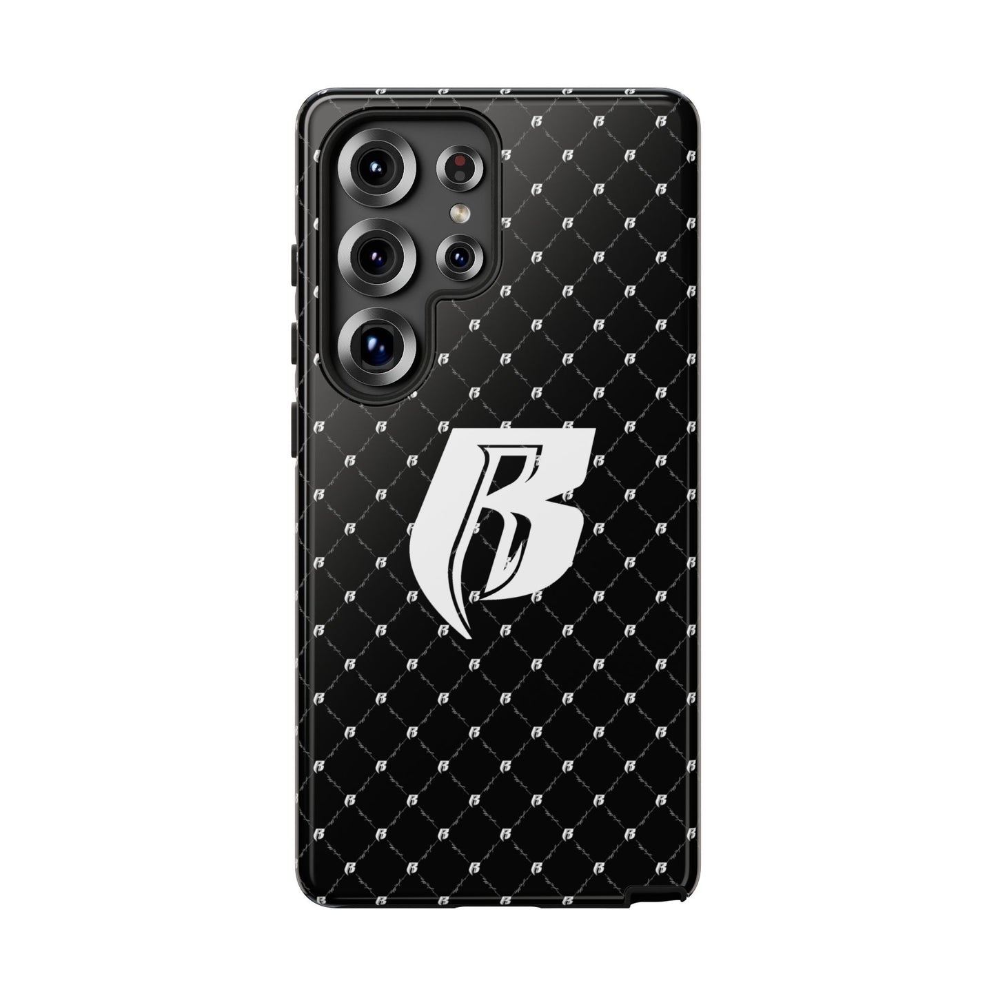 Black RR Patterned Tough Case – Monogram 'R' Protective Phone Case