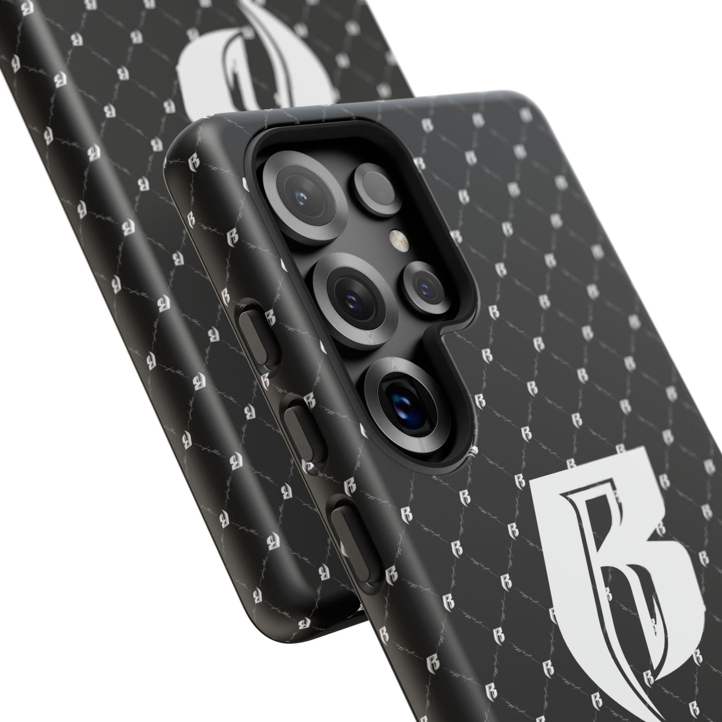 Black RR Patterned Tough Case – Monogram 'R' Protective Phone Case