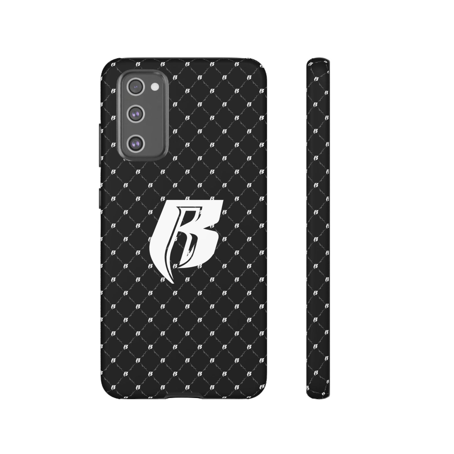 Black RR Patterned Tough Case – Monogram 'R' Protective Phone Case