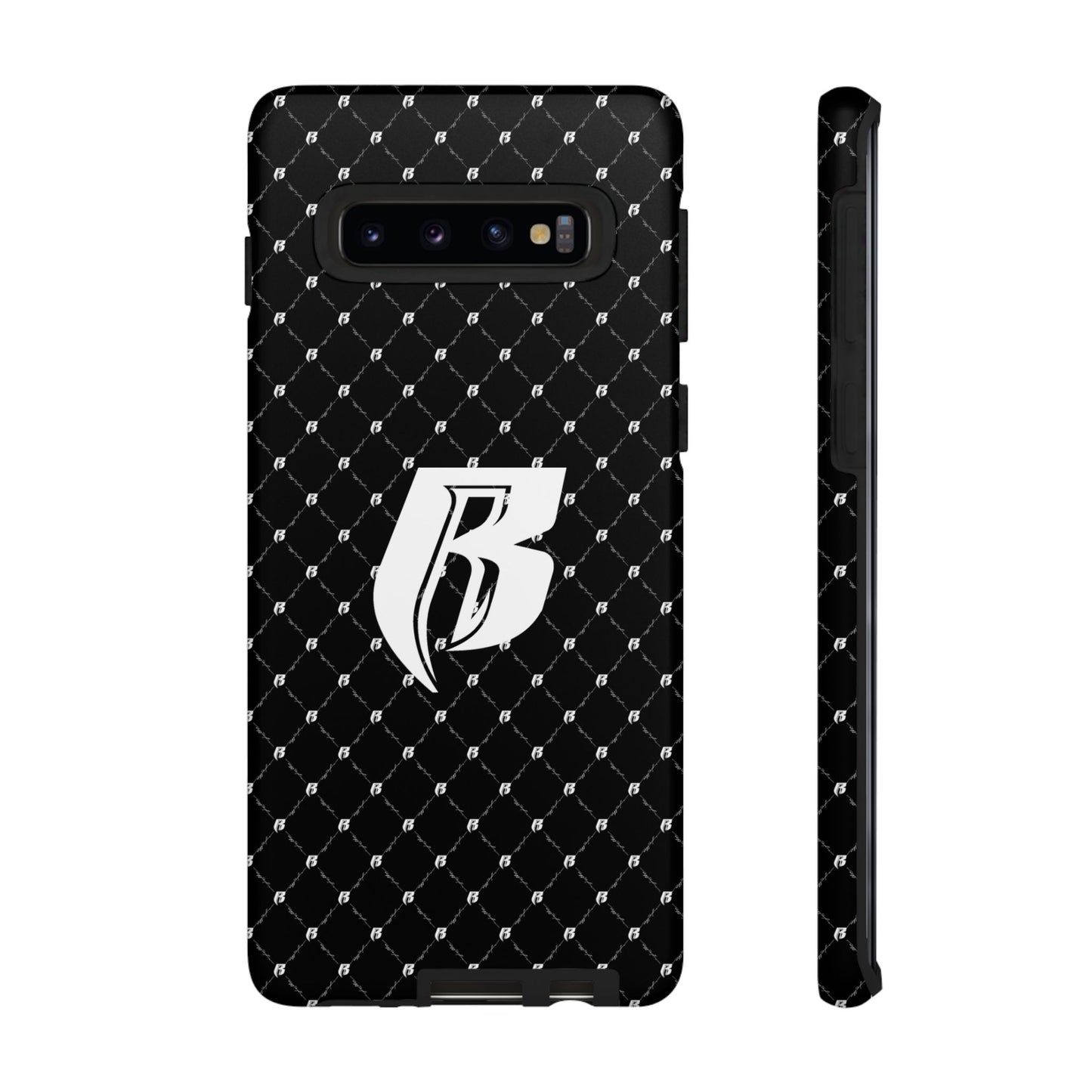 Black RR Patterned Tough Case – Monogram 'R' Protective Phone Case