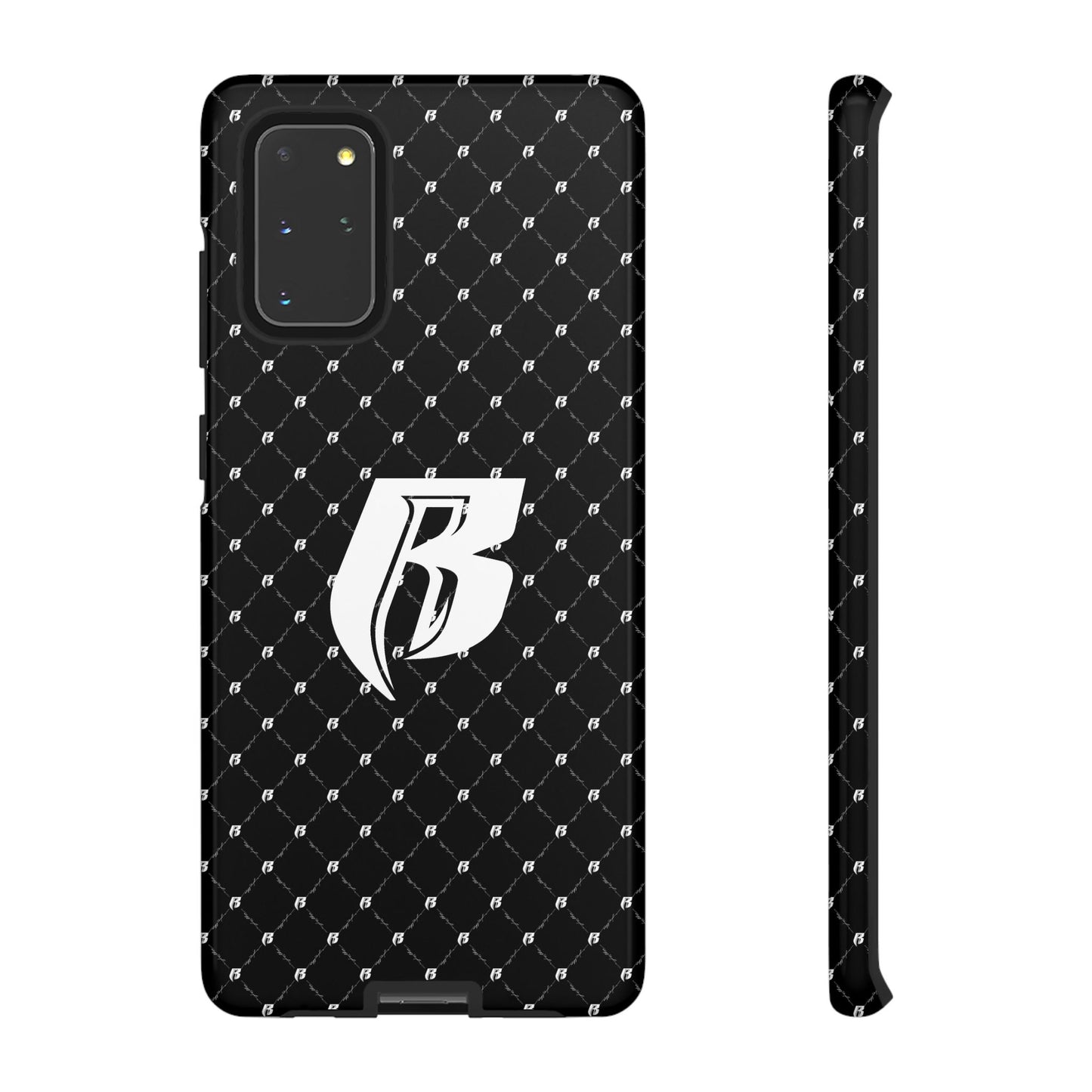 Black RR Patterned Tough Case – Monogram 'R' Protective Phone Case