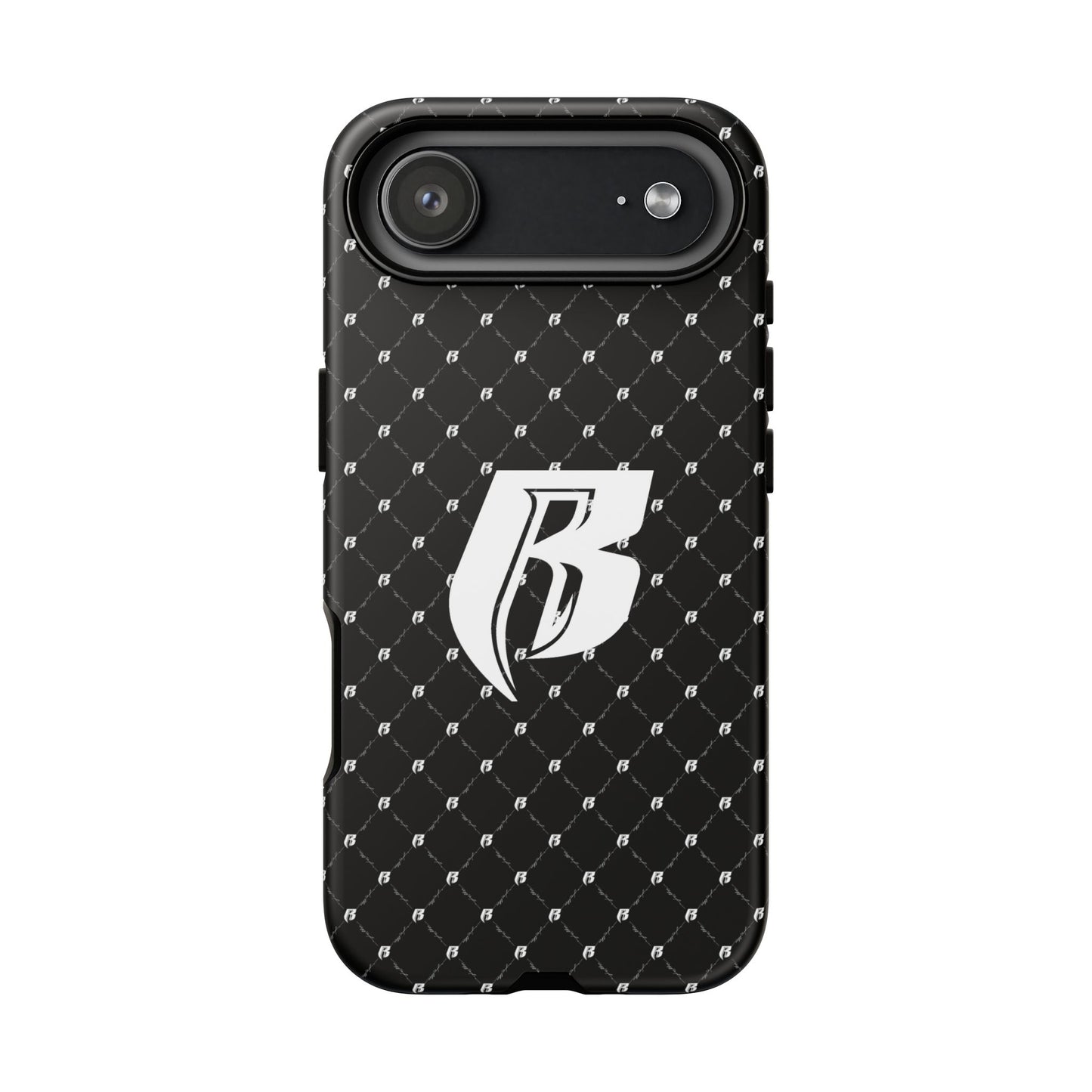 Black RR Patterned Tough Case – Monogram 'R' Protective Phone Case