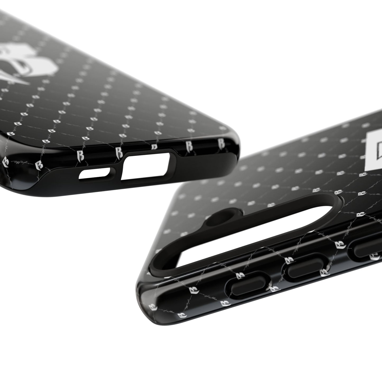 Black RR Patterned Tough Case – Monogram 'R' Protective Phone Case