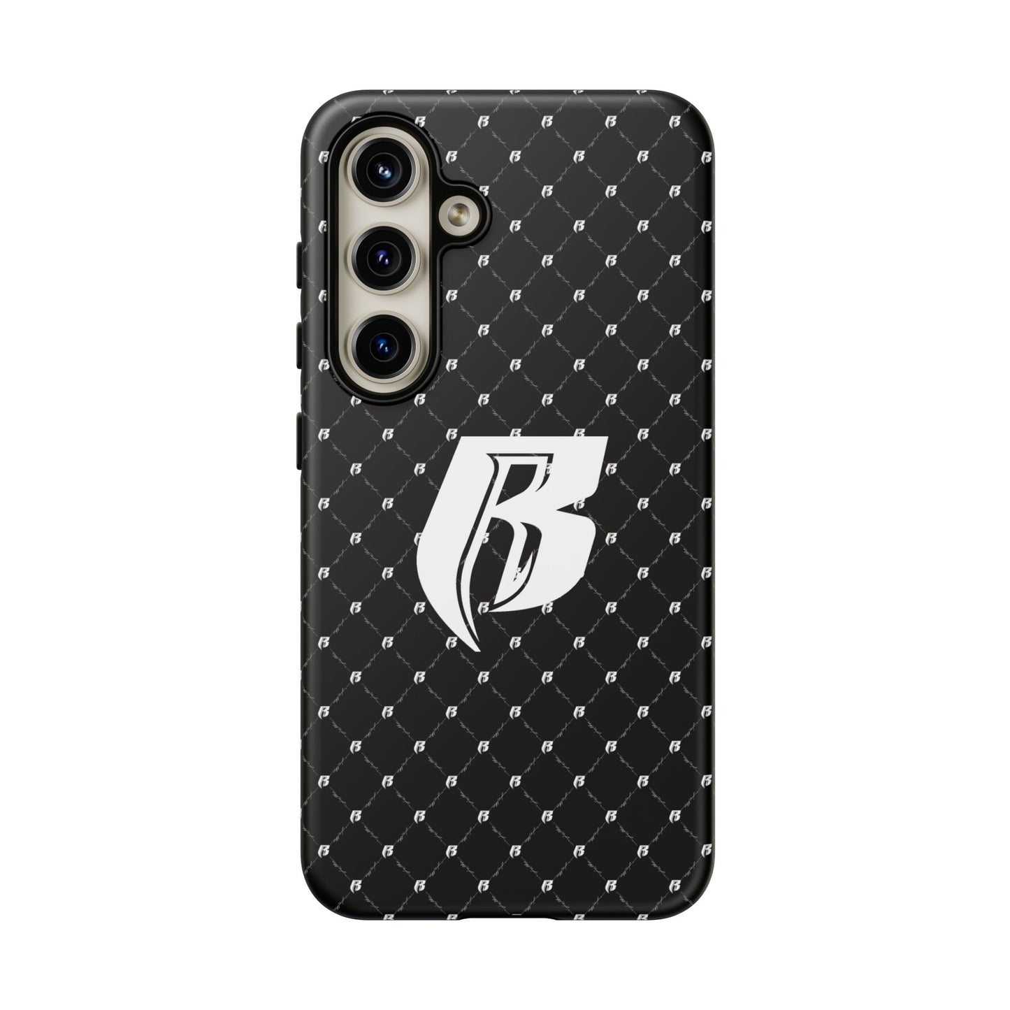 Black RR Patterned Tough Case – Monogram 'R' Protective Phone Case