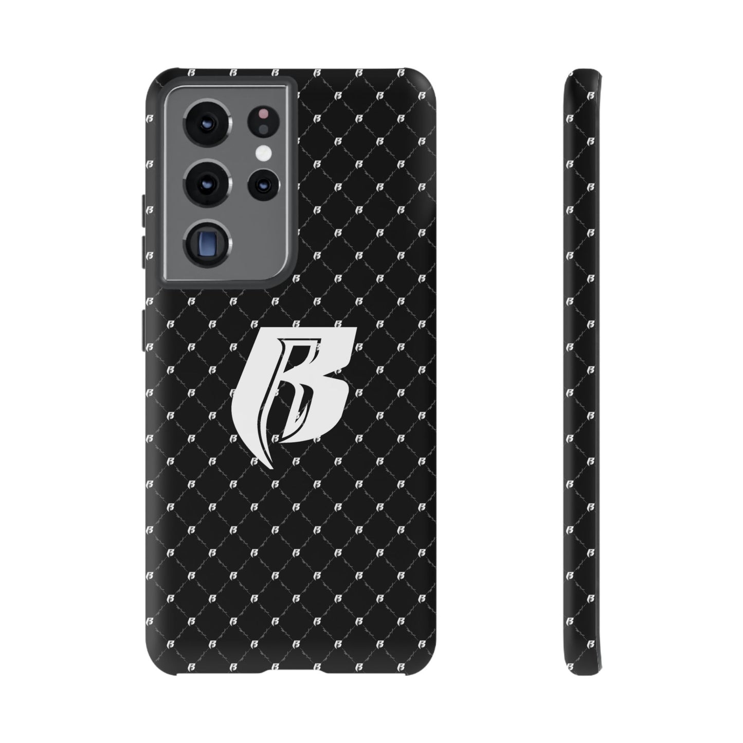 Black RR Patterned Tough Case – Monogram 'R' Protective Phone Case