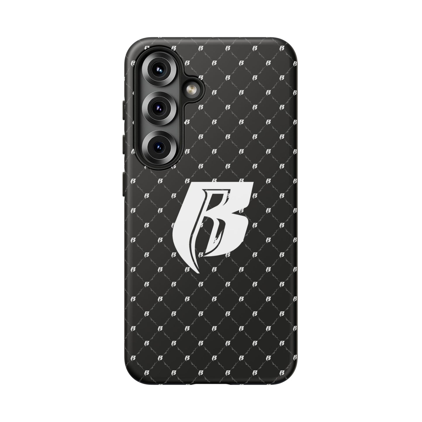 Black RR Patterned Tough Case – Monogram 'R' Protective Phone Case