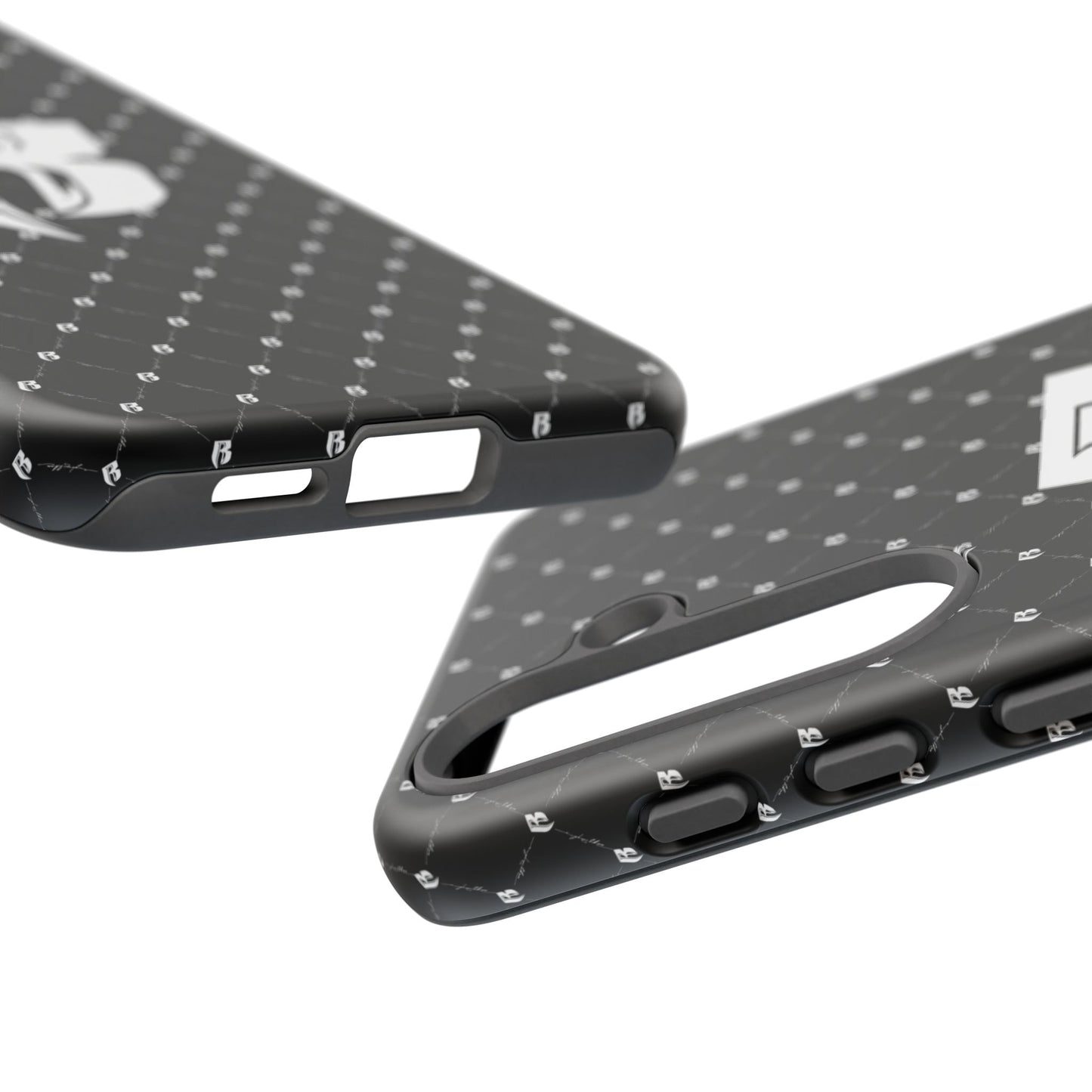 Black RR Patterned Tough Case – Monogram 'R' Protective Phone Case