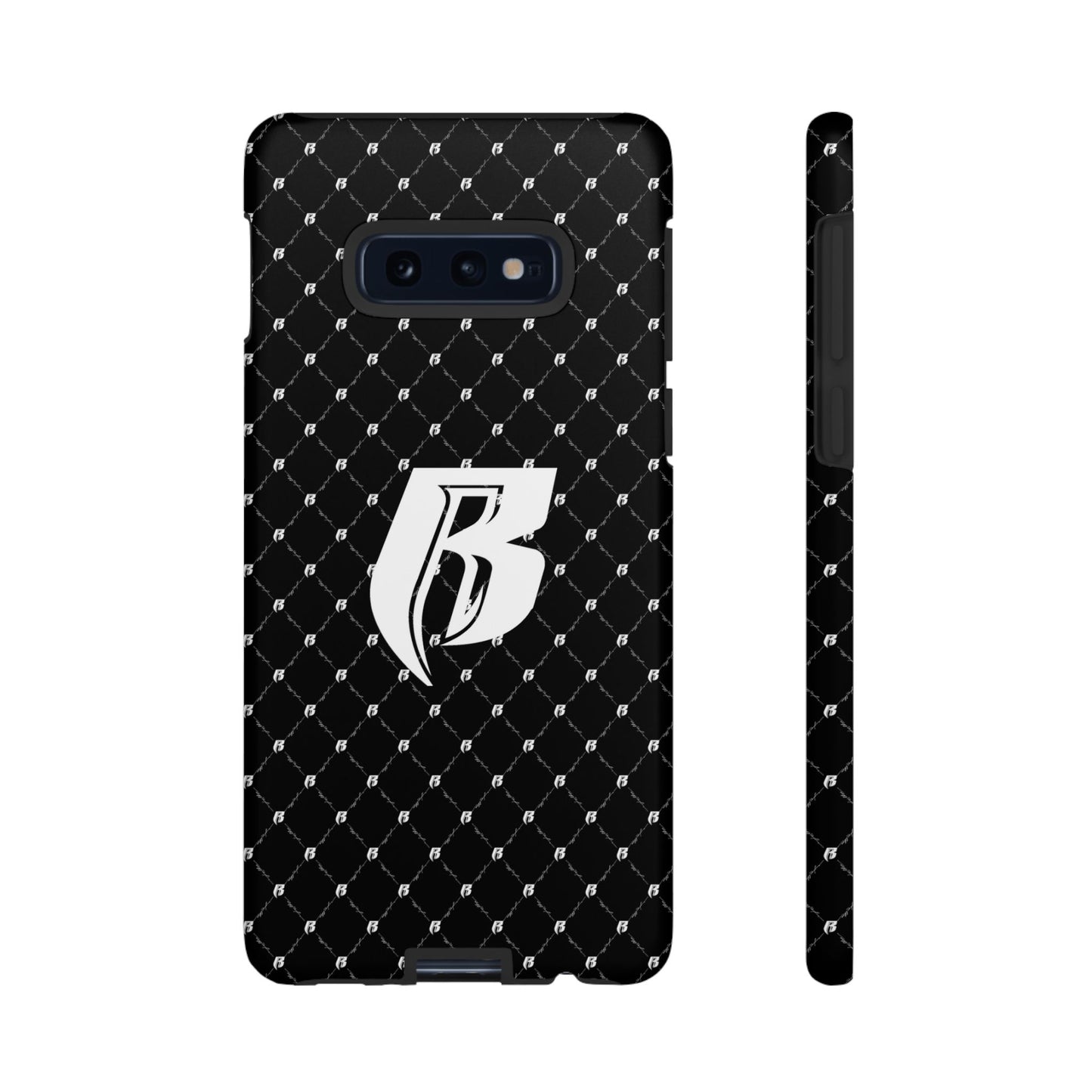 Black RR Patterned Tough Case – Monogram 'R' Protective Phone Case