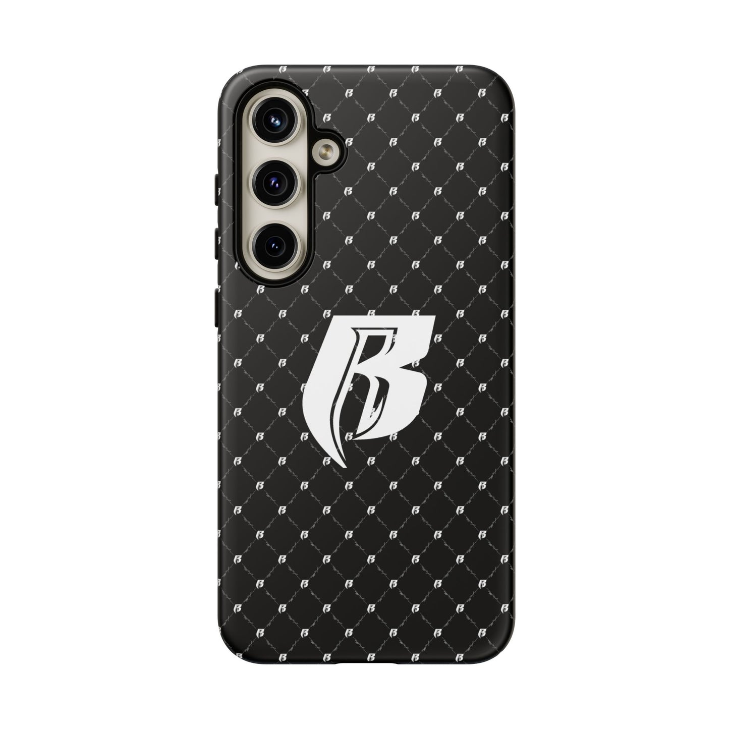 Black RR Patterned Tough Case – Monogram 'R' Protective Phone Case
