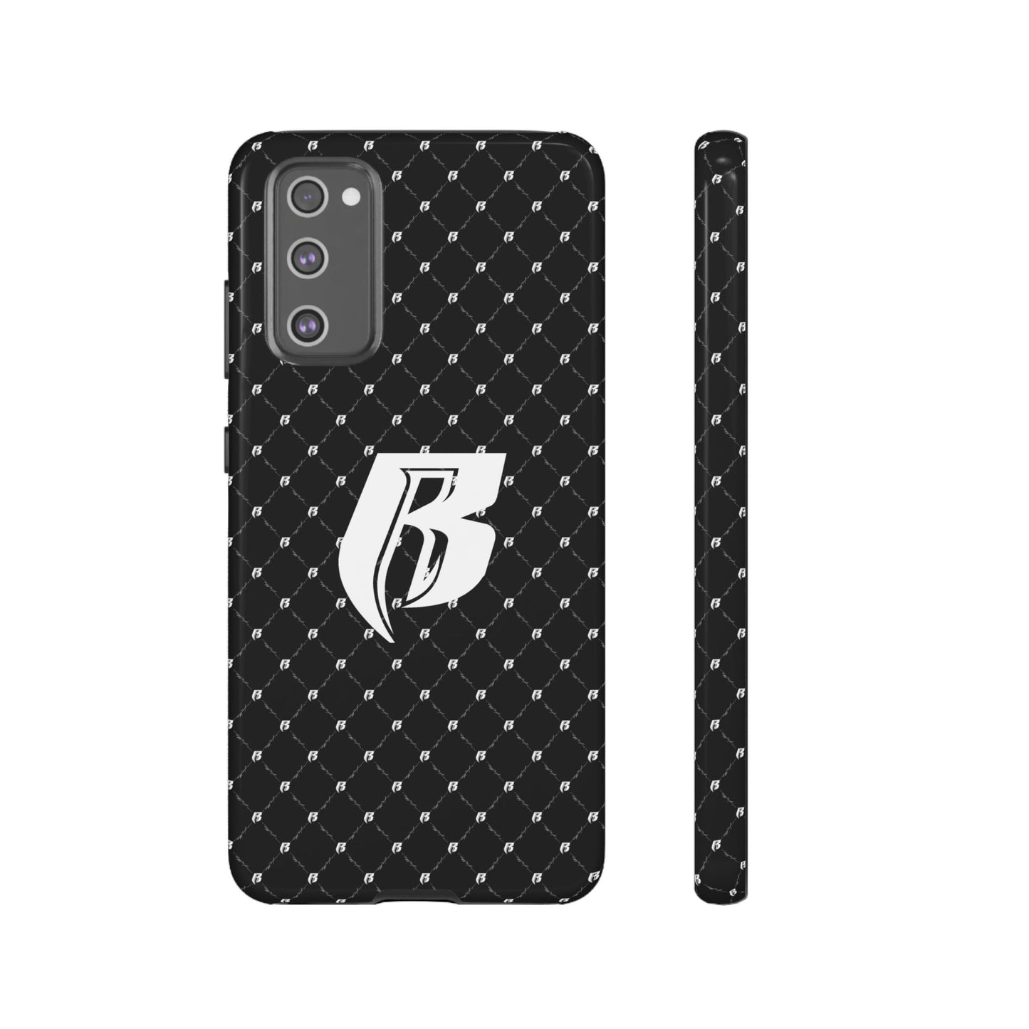 Black RR Patterned Tough Case – Monogram 'R' Protective Phone Case