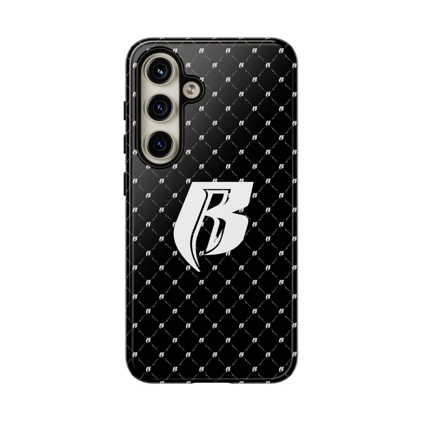 Black RR Patterned Tough Case – Monogram 'R' Protective Phone Case