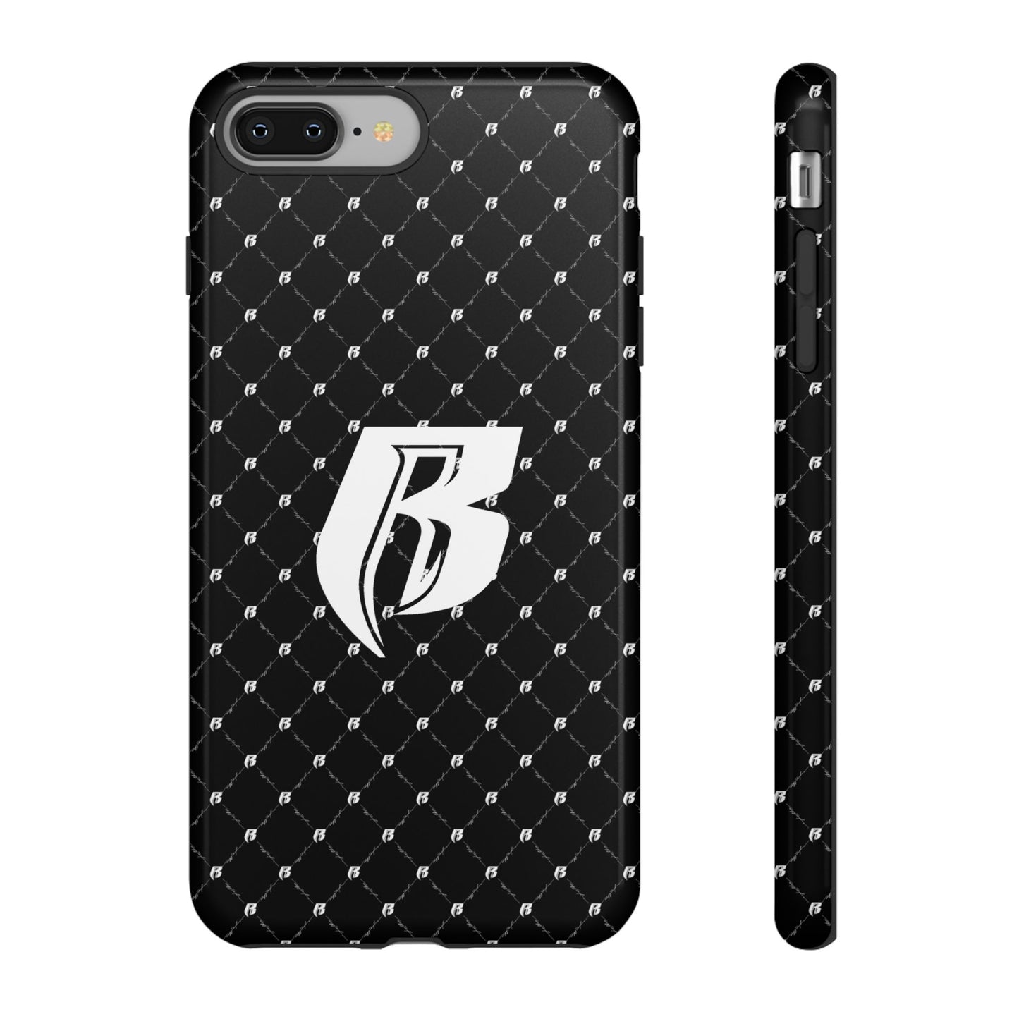 Black RR Patterned Tough Case – Monogram 'R' Protective Phone Case