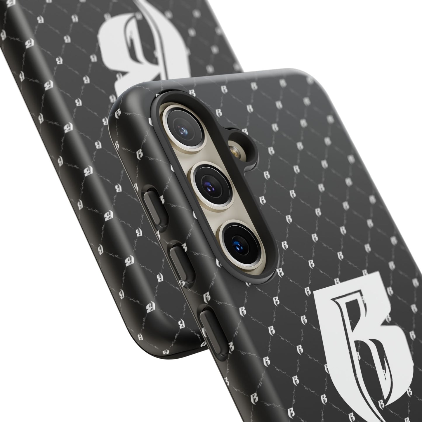 Black RR Patterned Tough Case – Monogram 'R' Protective Phone Case