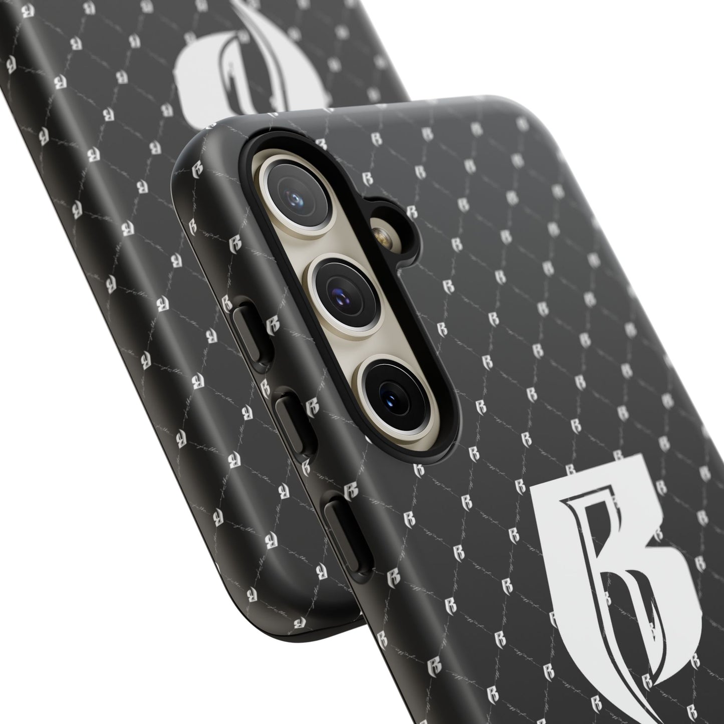 Black RR Patterned Tough Case – Monogram 'R' Protective Phone Case