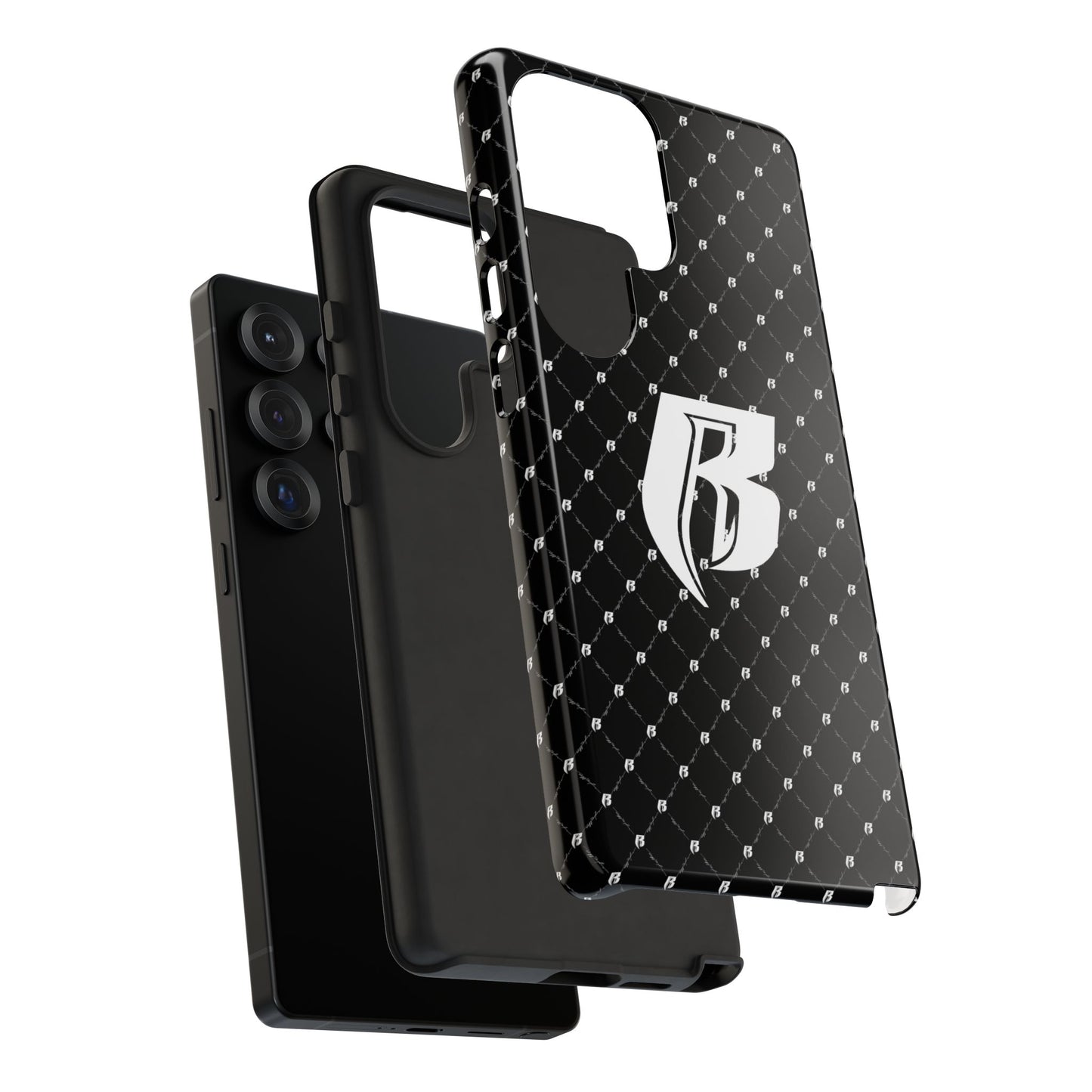 Black RR Patterned Tough Case – Monogram 'R' Protective Phone Case