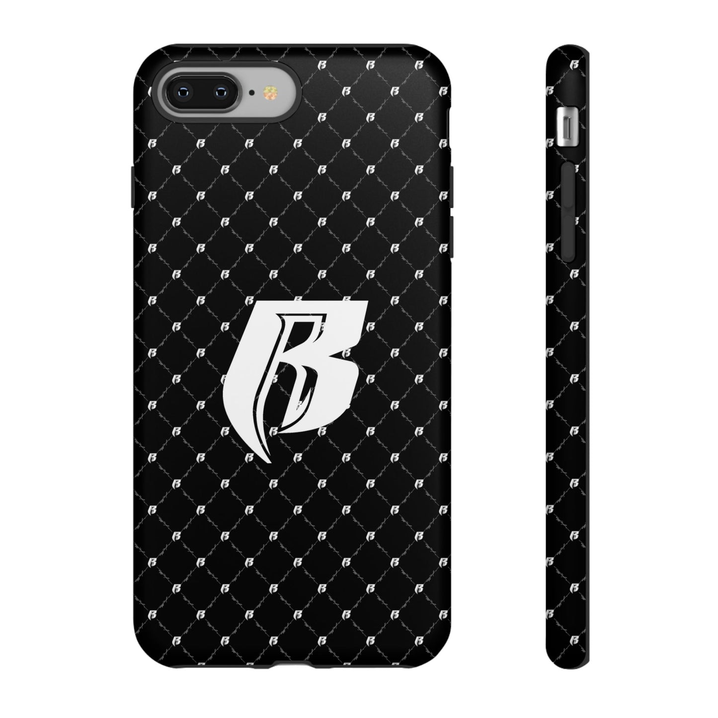 Black RR Patterned Tough Case – Monogram 'R' Protective Phone Case