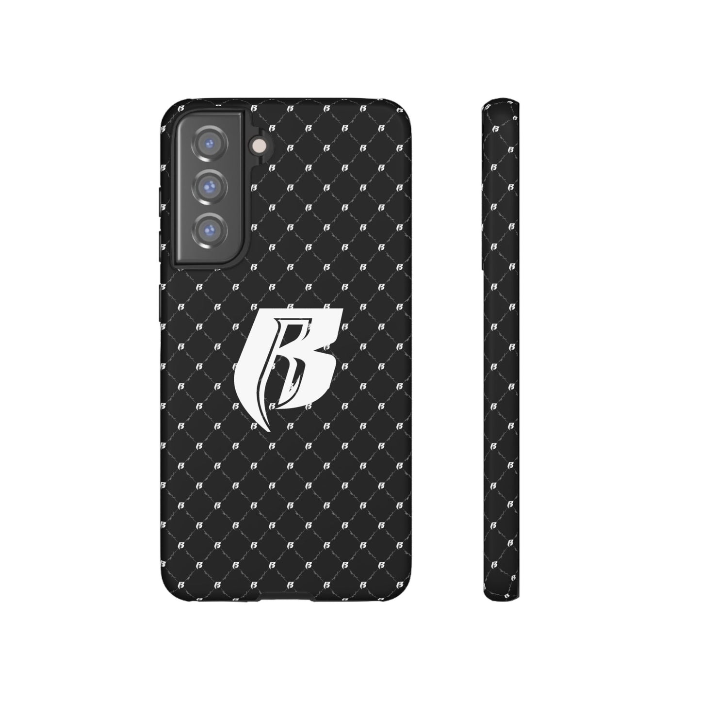 Black RR Patterned Tough Case – Monogram 'R' Protective Phone Case