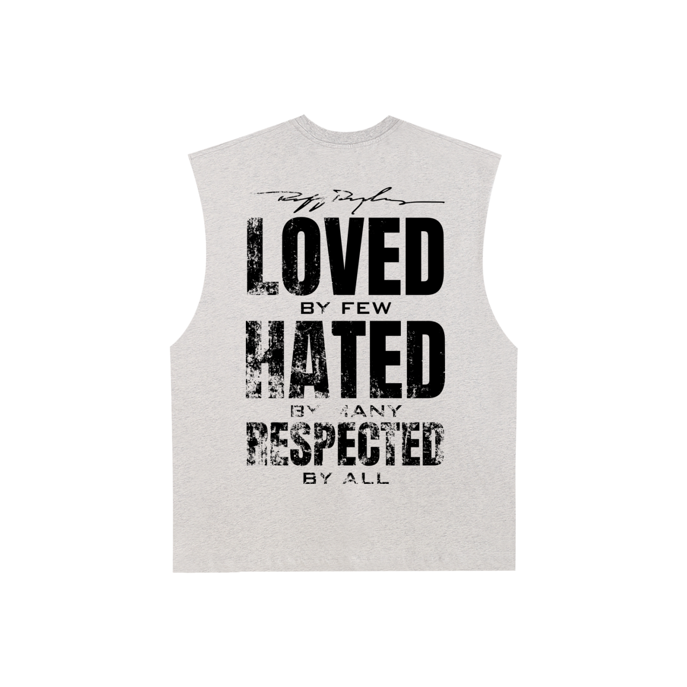 RR Grunge Raw Edge Cotton Tank Top