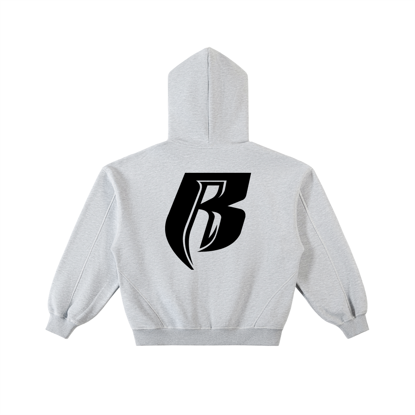 RR Moden R Contrast-Stitched Boxy Fleece Zip Hoodie