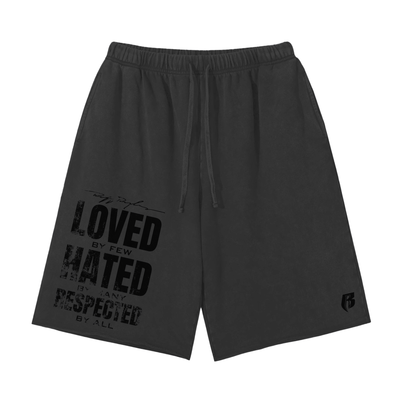 Grunge Snow Washed Raw Hem Shorts