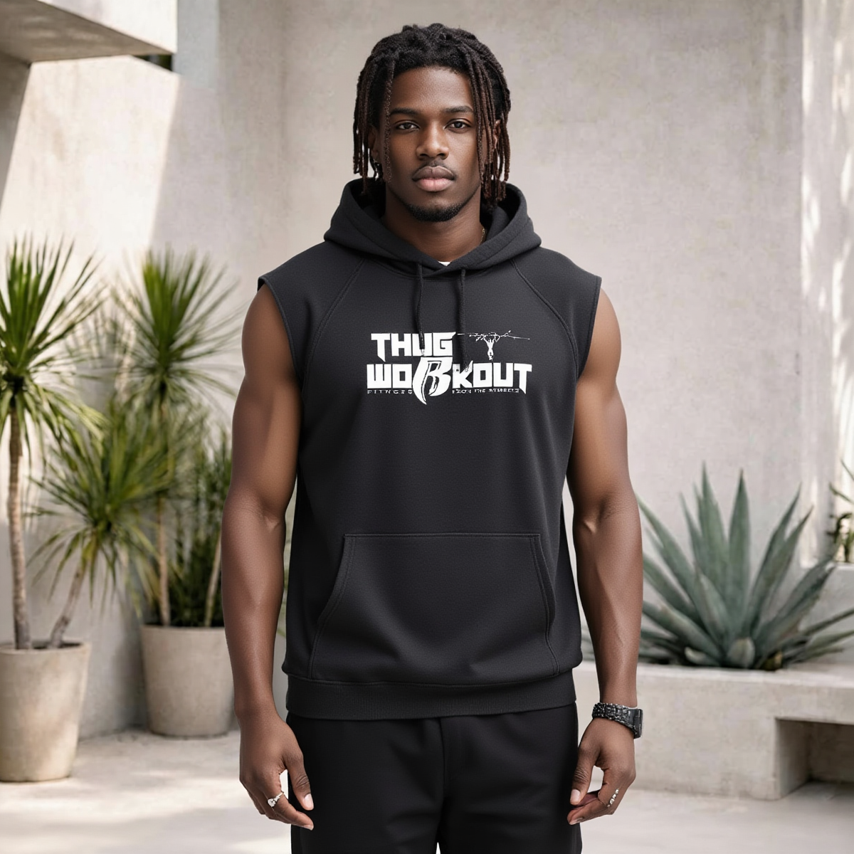 Thug Workout Loos Sleeveless Hoodie
