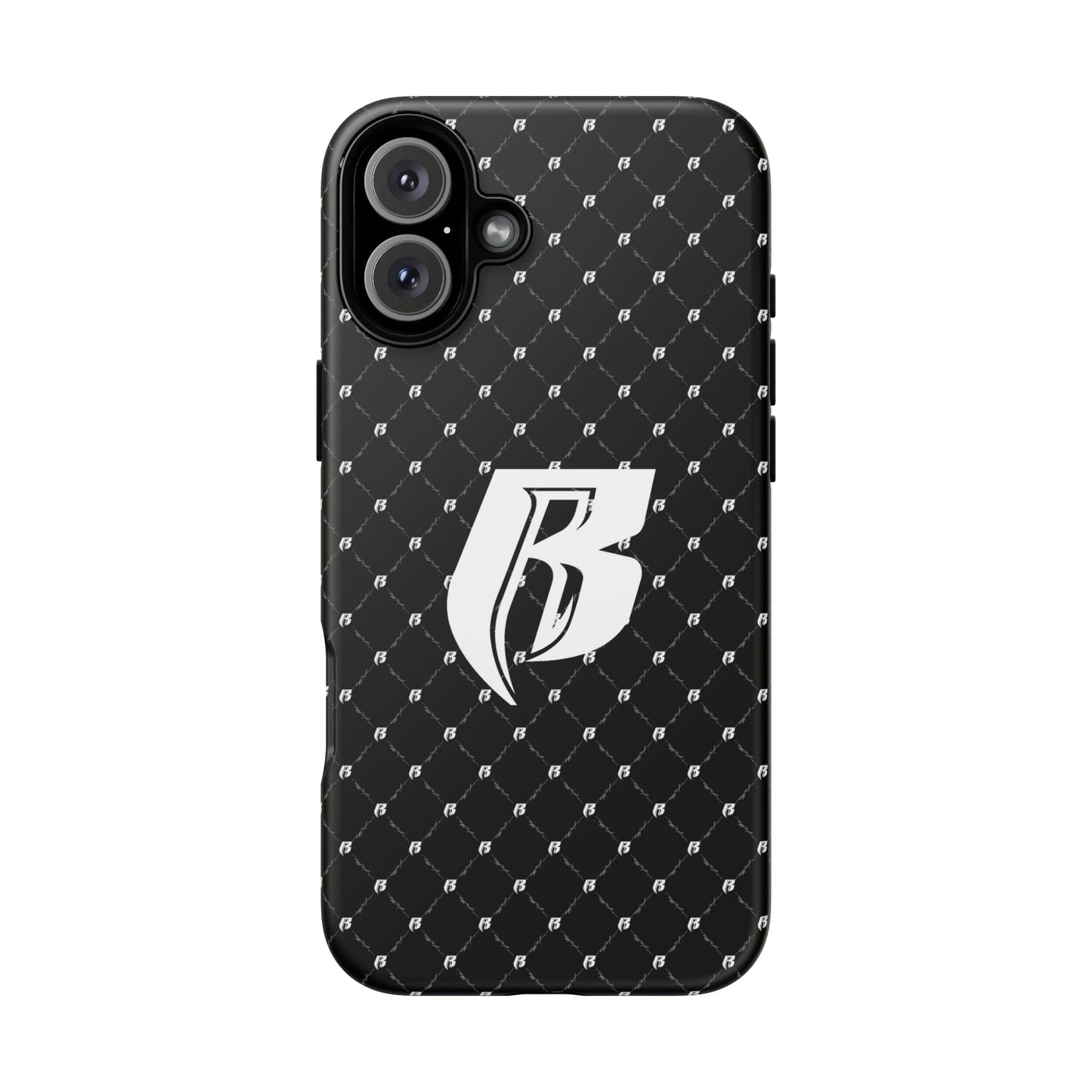 Black RR Patterned Tough Case – Monogram 'R' Protective Phone Case