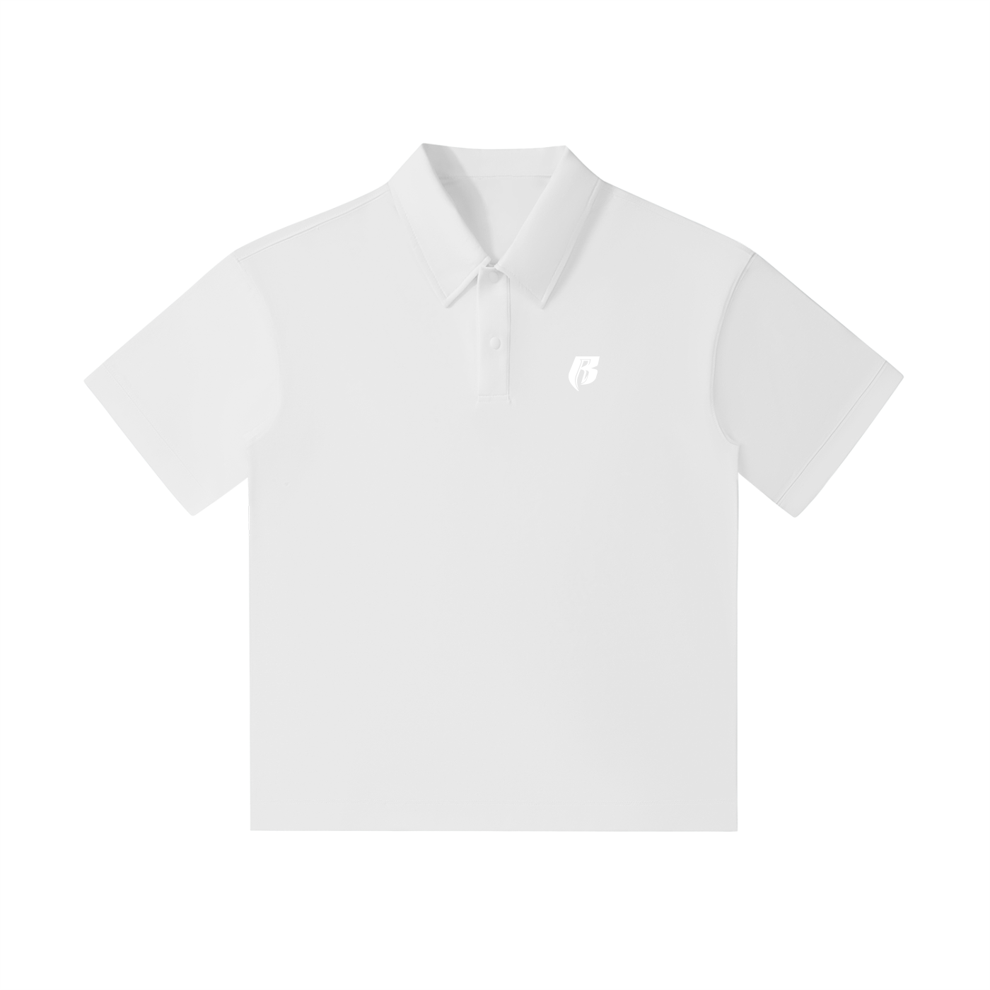 Modern R Past Present Future Short-Sleeve Polo | Wht Print