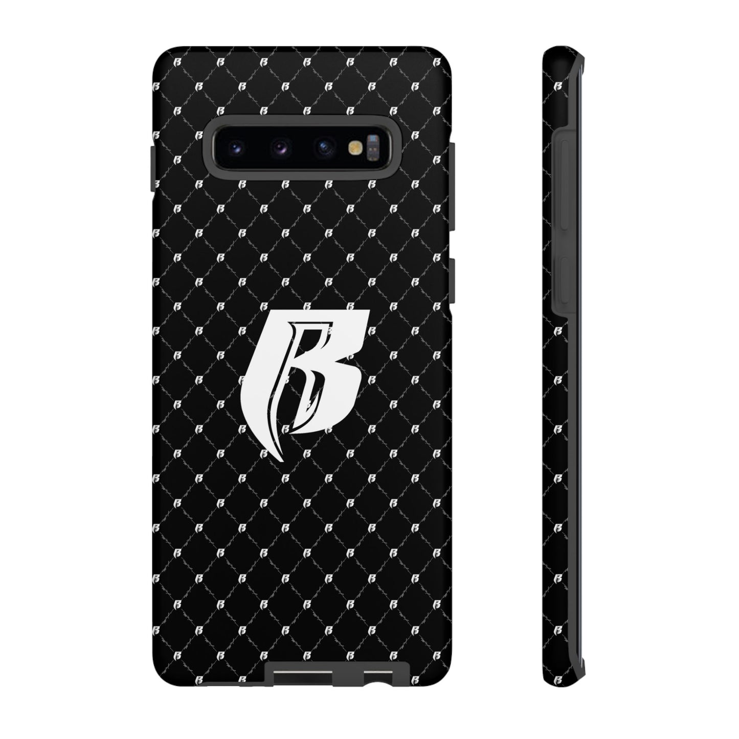 Black RR Patterned Tough Case – Monogram 'R' Protective Phone Case