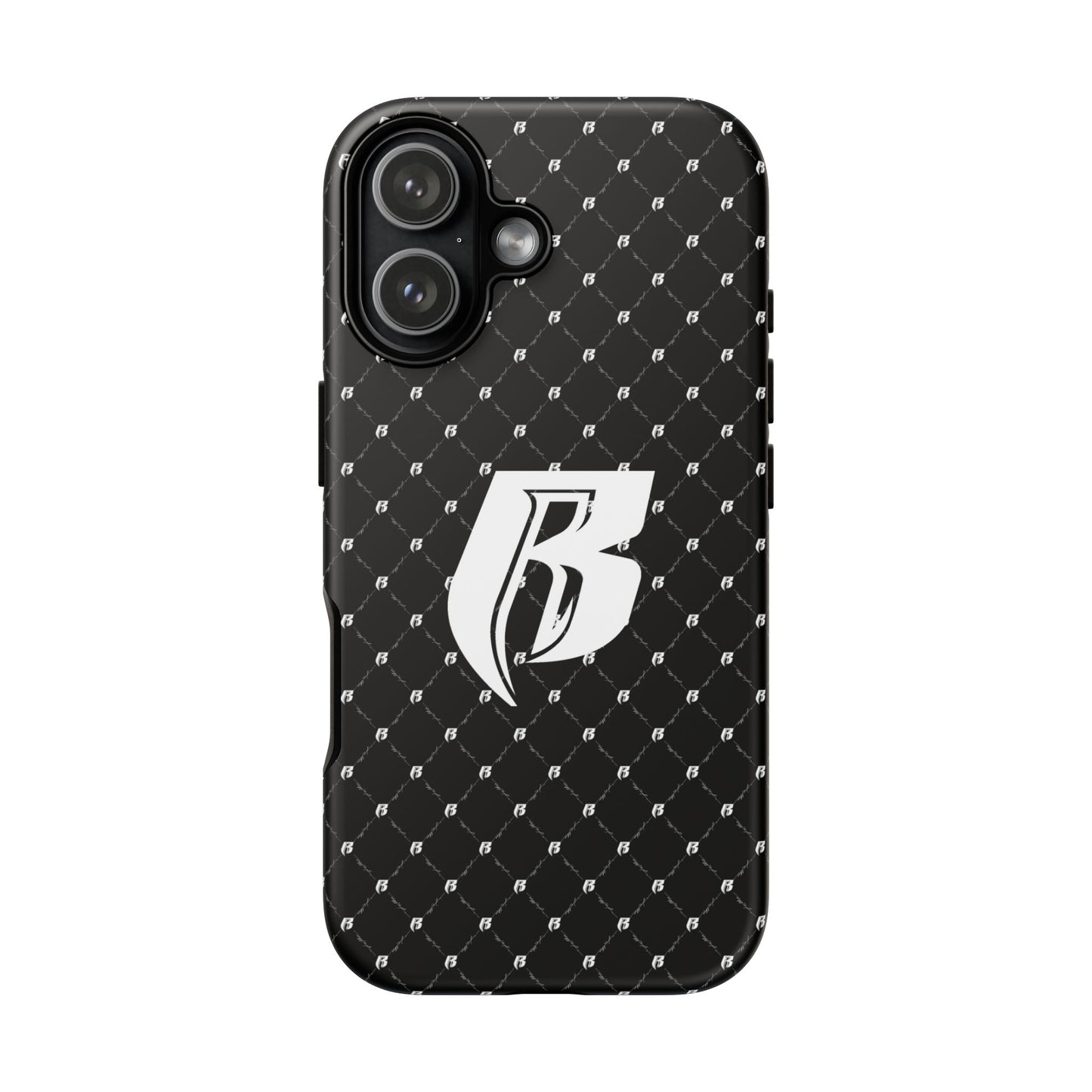 Black RR Patterned Tough Case – Monogram 'R' Protective Phone Case