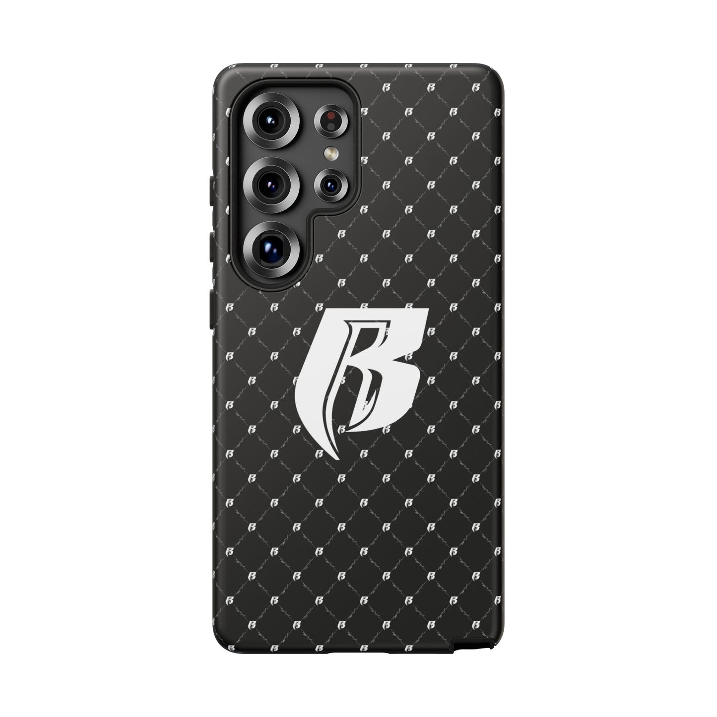 Black RR Patterned Tough Case – Monogram 'R' Protective Phone Case