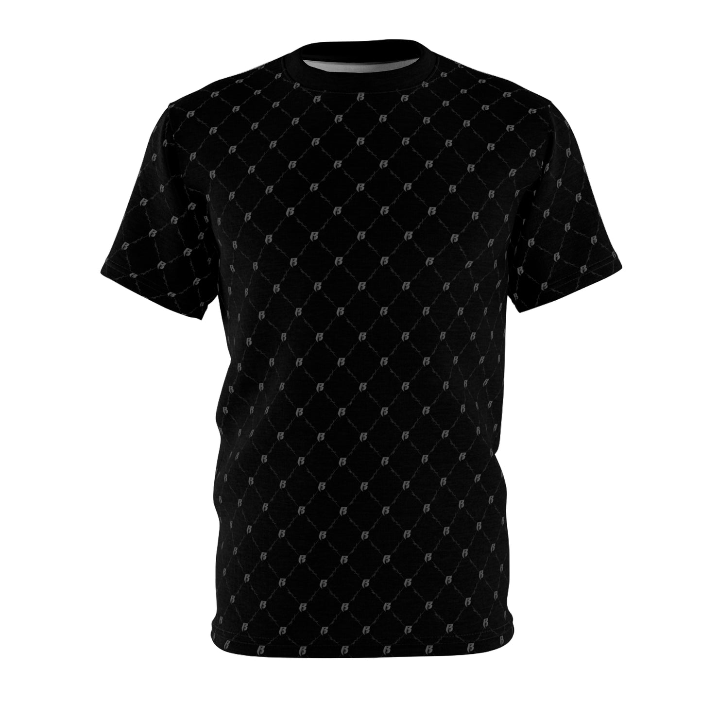 Black RR Pattern Tee — T-Shirt