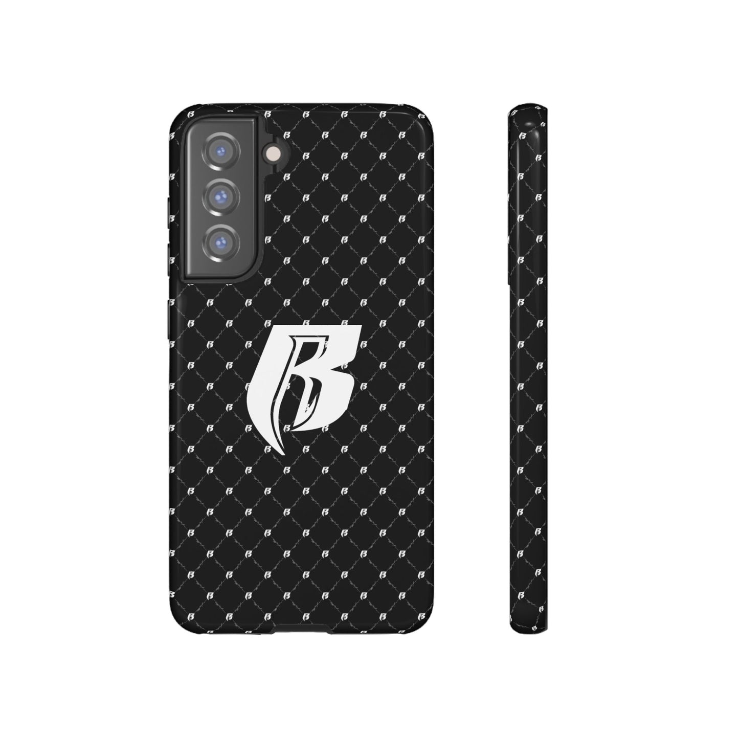 Black RR Patterned Tough Case – Monogram 'R' Protective Phone Case