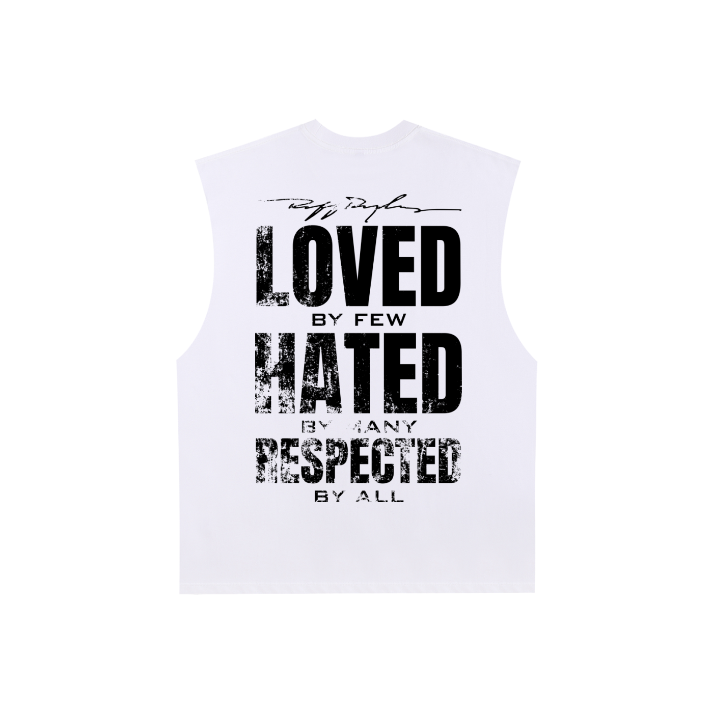RR Grunge Raw Edge Cotton Tank Top