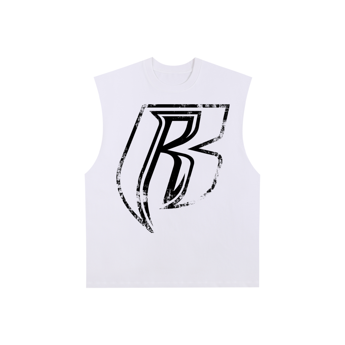 RR Grunge Raw Edge Cotton Tank Top